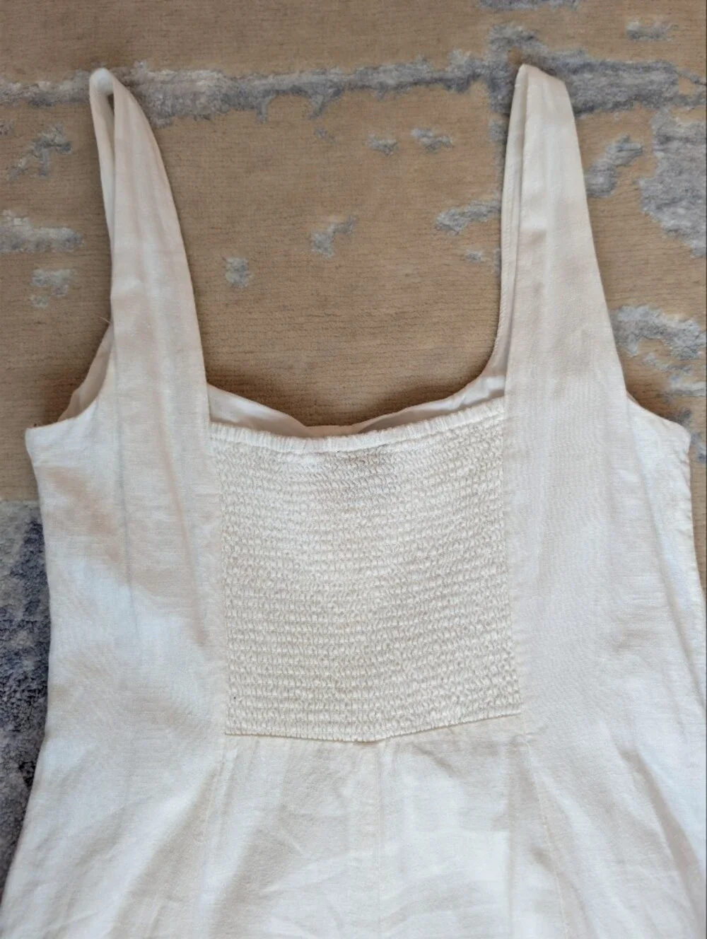 GAP White Sleeveless Linen-Blend Maxi Dress - Picture 8 of 11